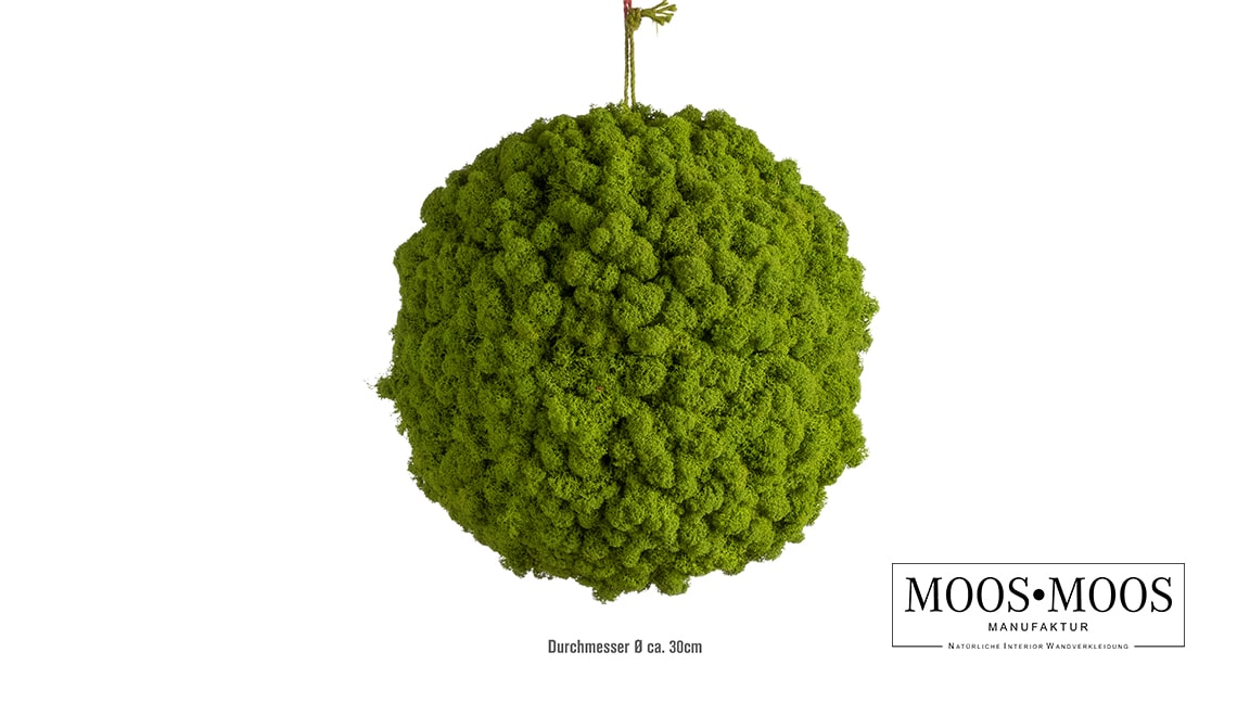 Moosball aus Islandmoos grün