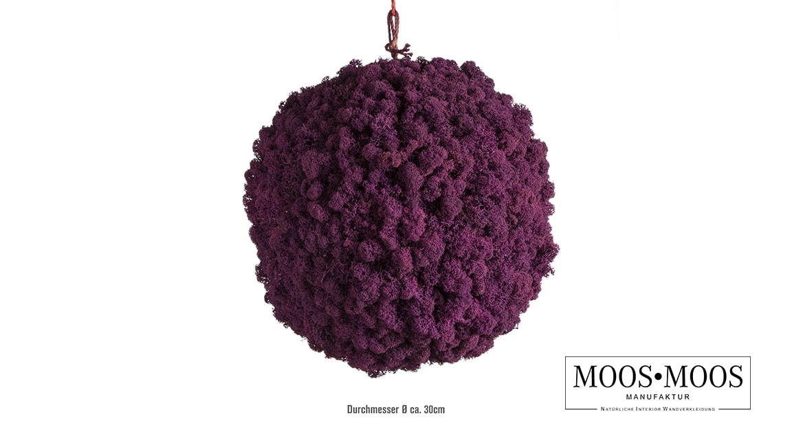 Moosball mit Islandmoos Purpr